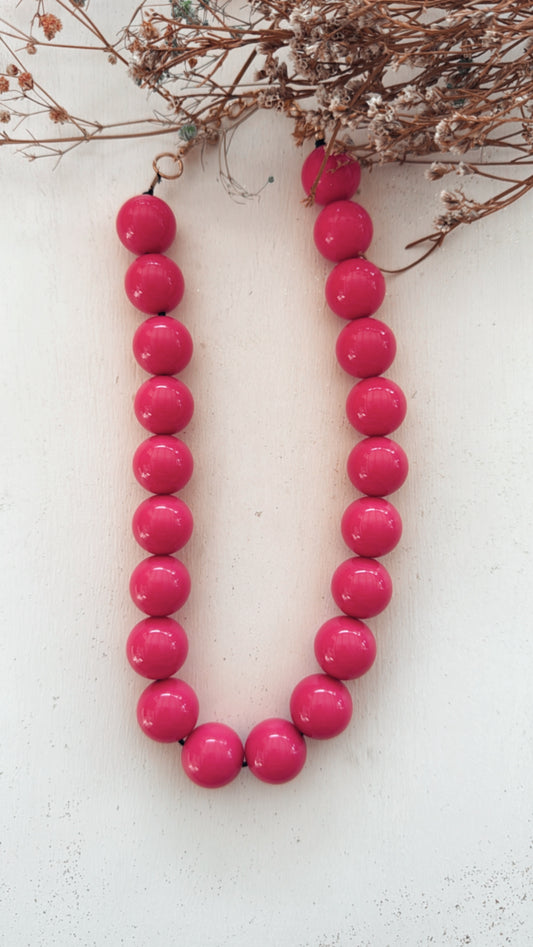 Collana Bubble lampone