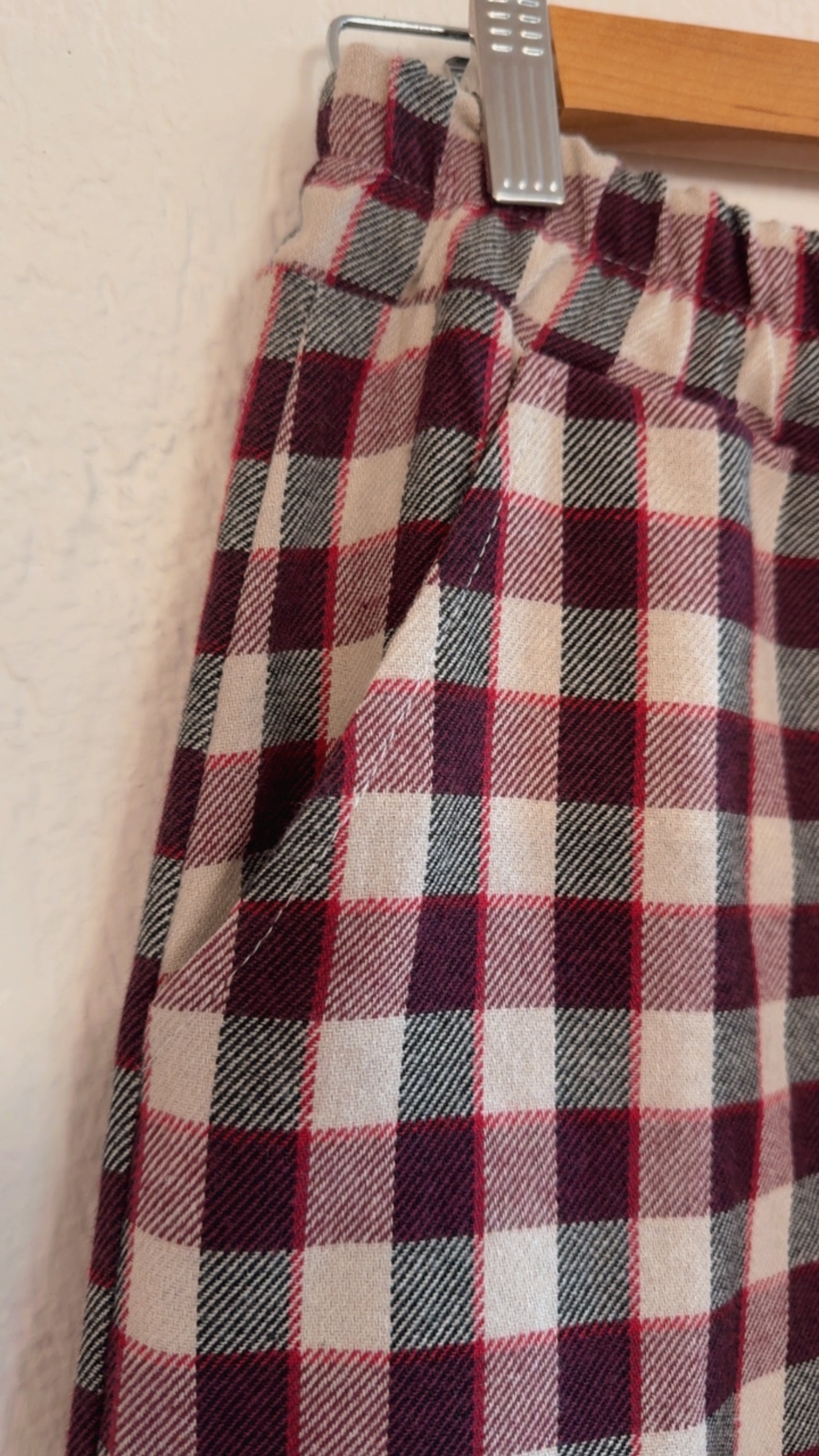 Pantalone Artù burgundy check