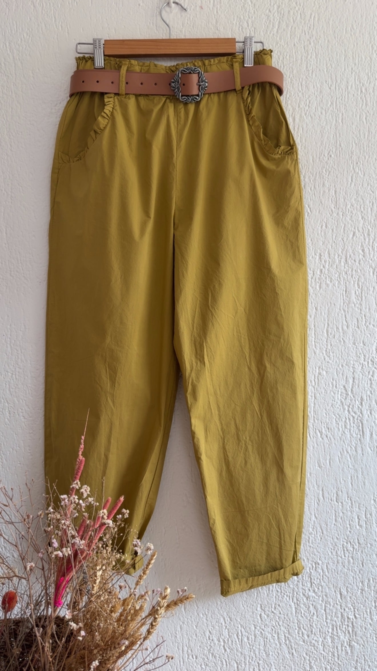 Pantalone Camille senape