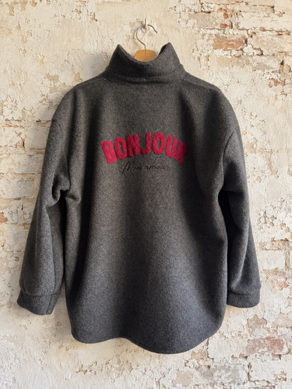 Camicia Felpa Bonjour grey