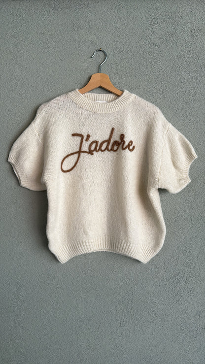 Maglia J'adore white