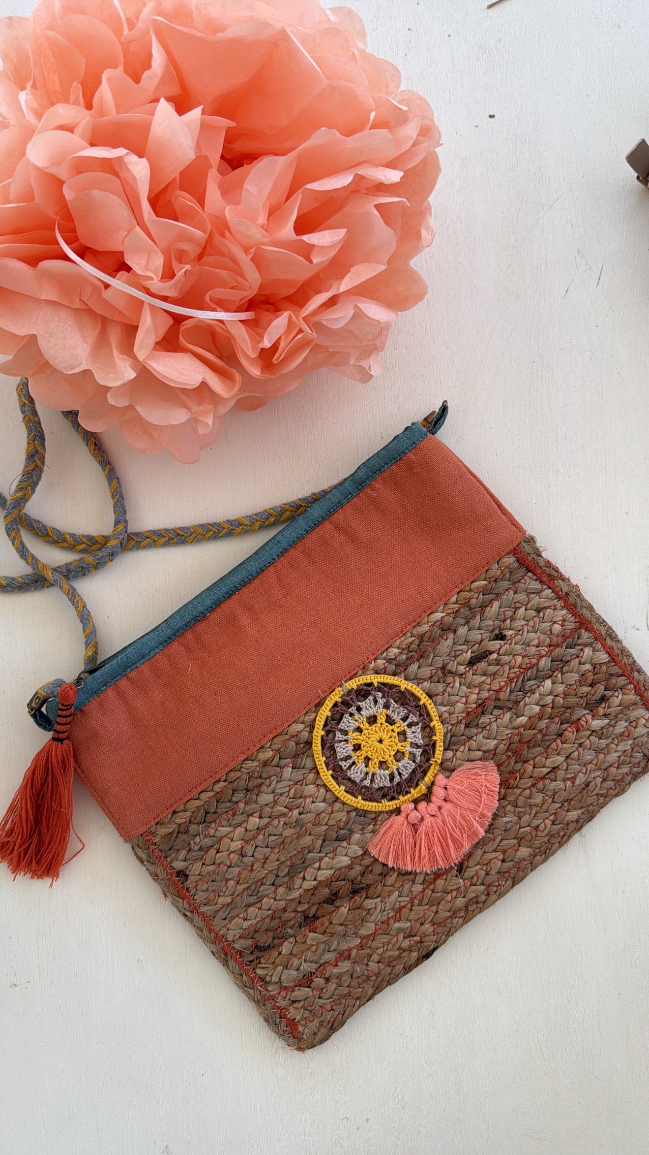 Bag Boho coral