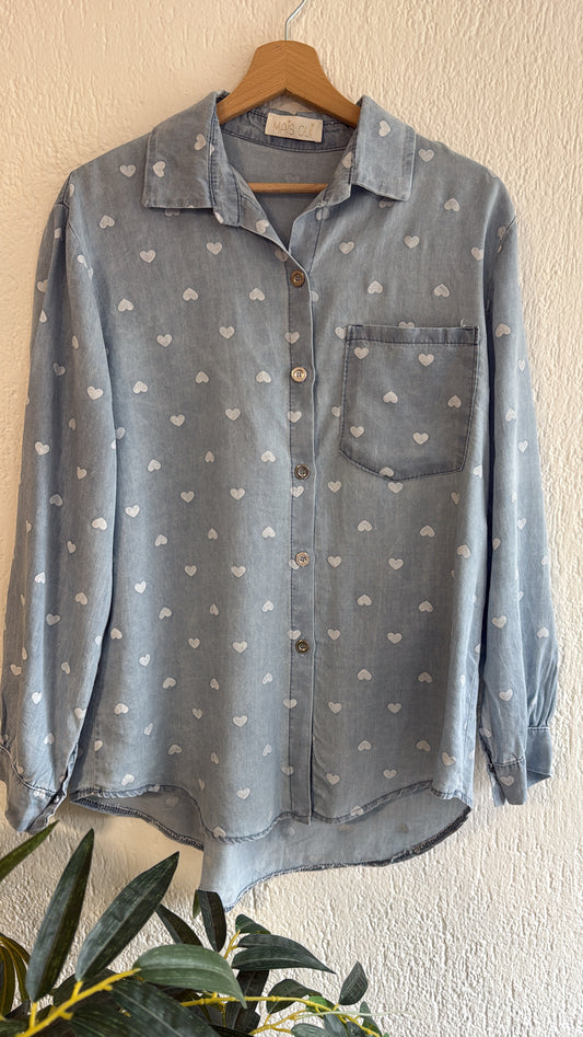 Camicia pioggia di cuori light