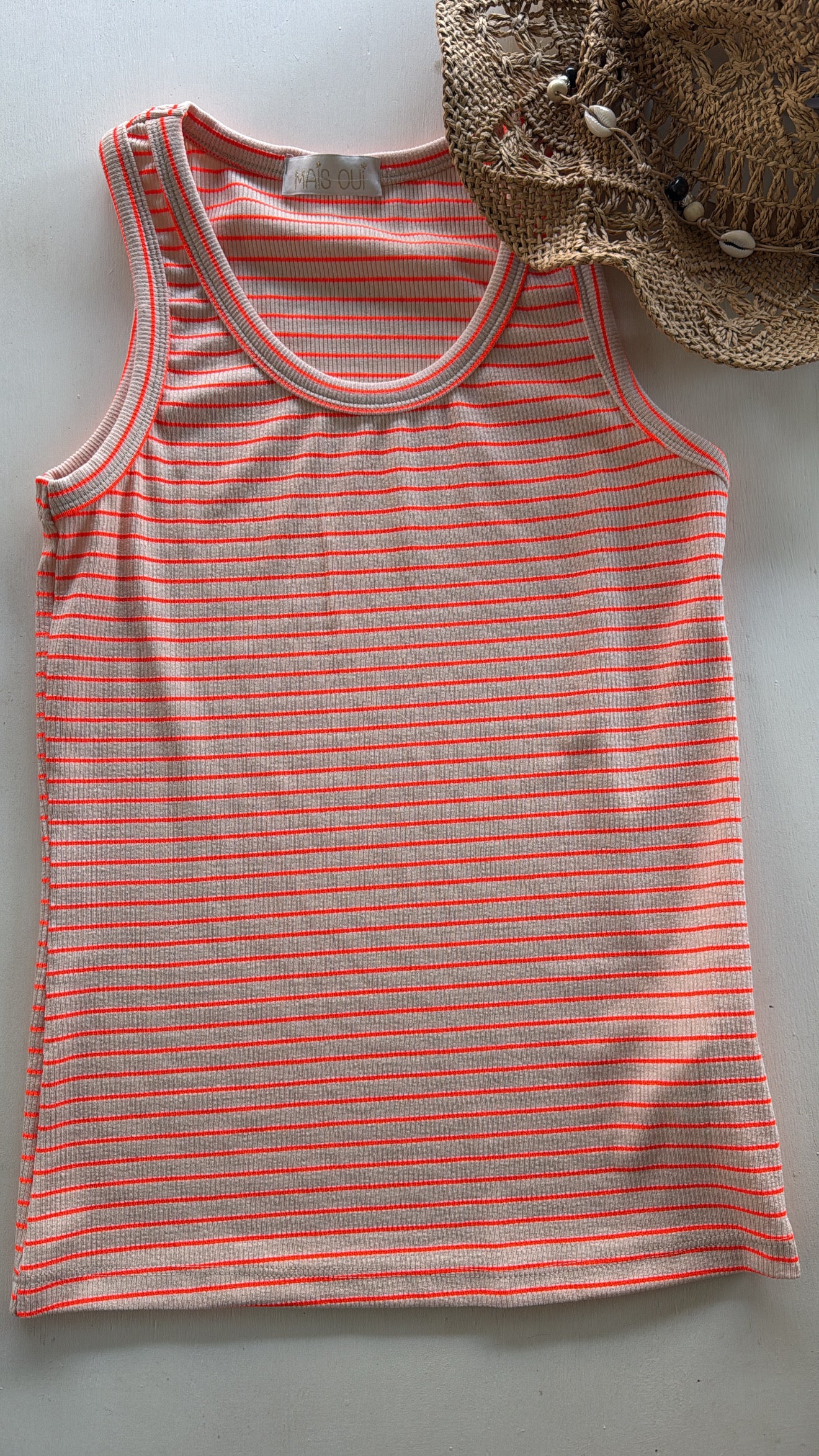 Canotta Blush nat riga orange