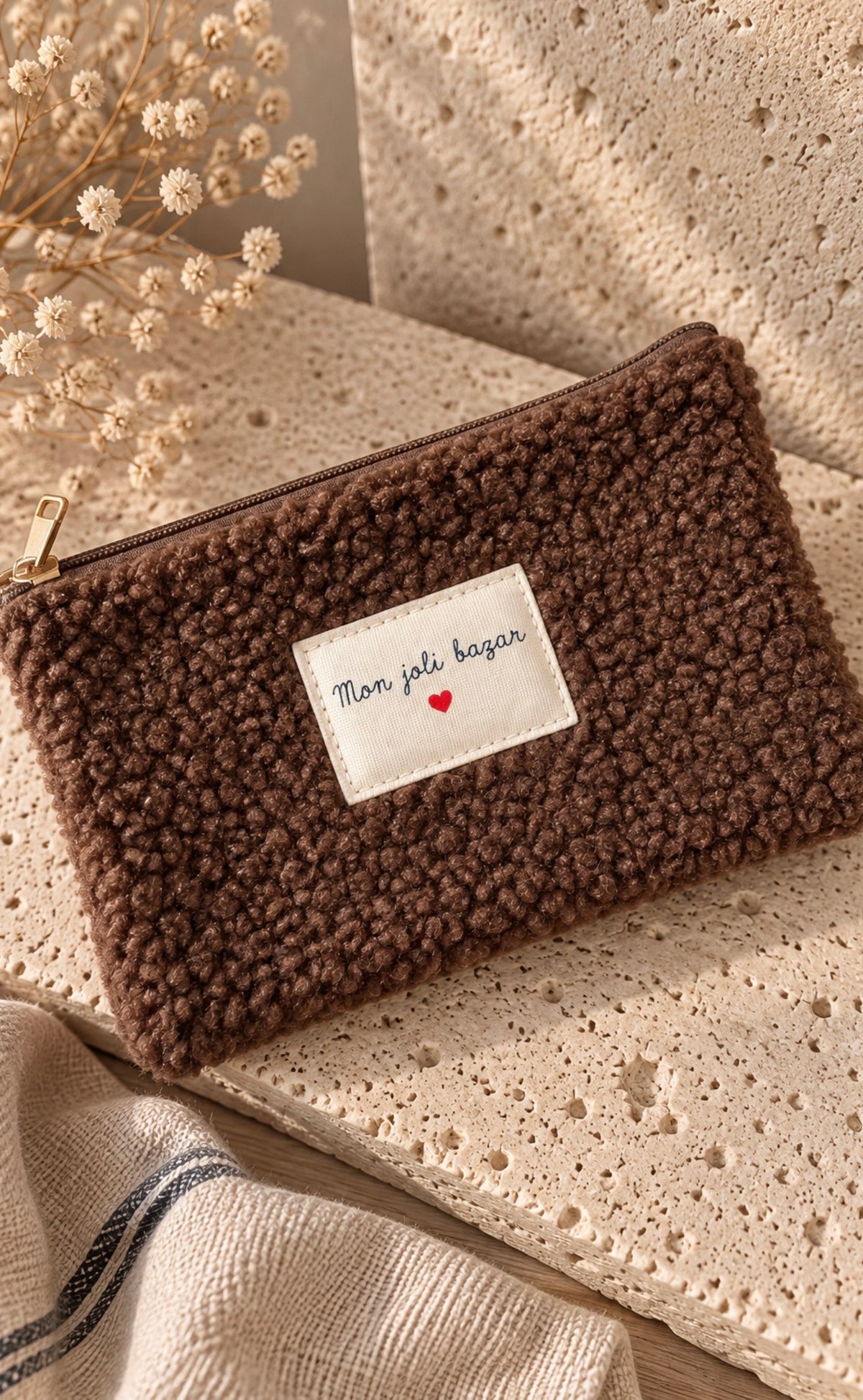 Pochette Teddy Mon Joli Bazar choco