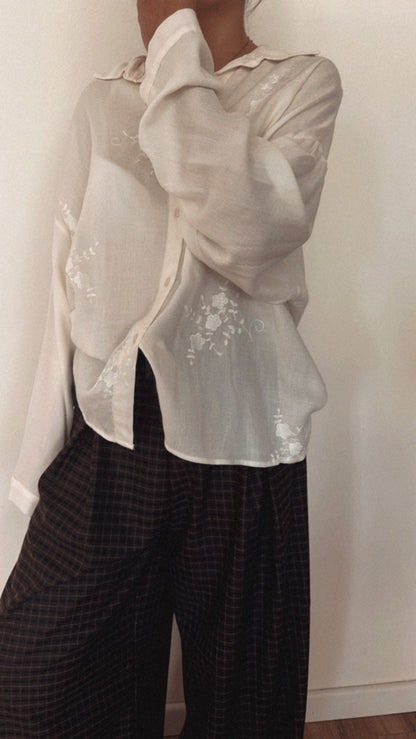 Camicia Flora white