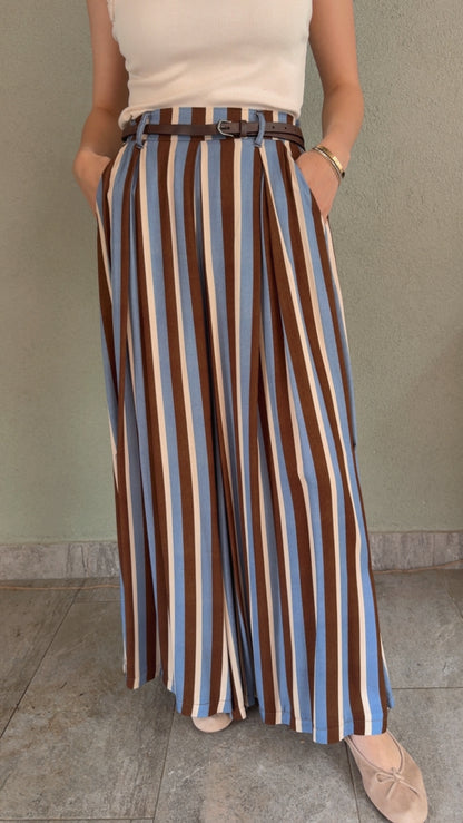 Pantalone Rudy riga azzurra