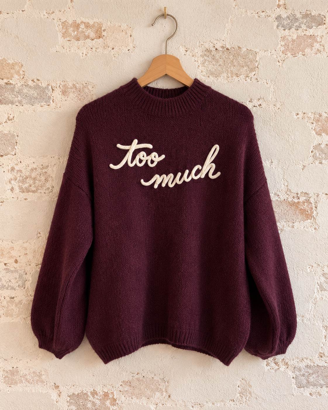 Maglia Too Much aubergine