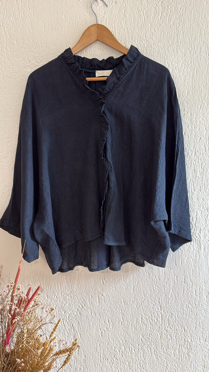 Cardigan camicia Gloria navy