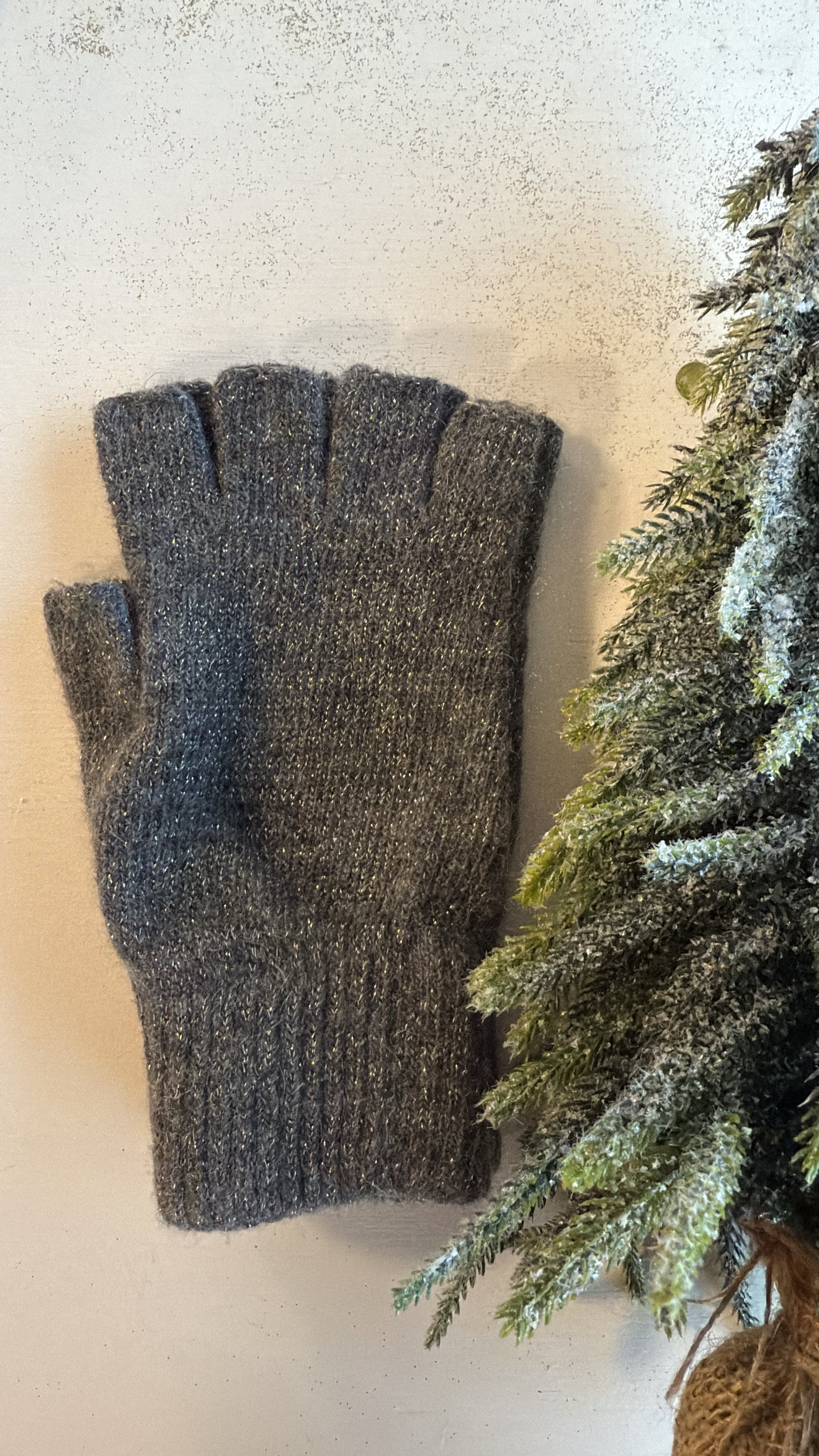 Guanti “mezze dita” Celine dark grey