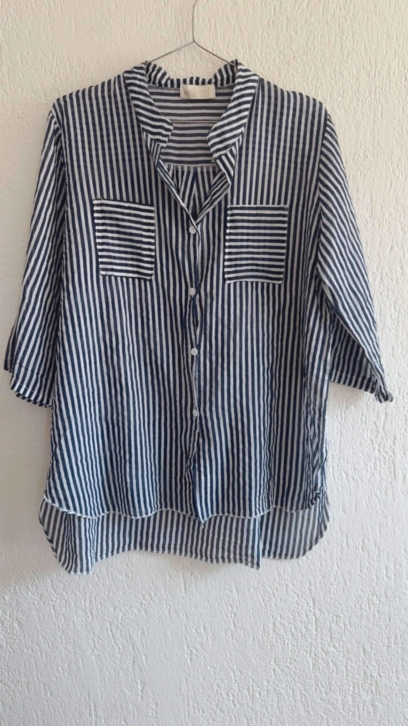 Camicia righe Mahé navy