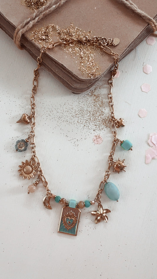 Collana Boheme azzurra