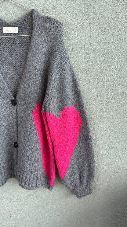 Cardigan Love grey