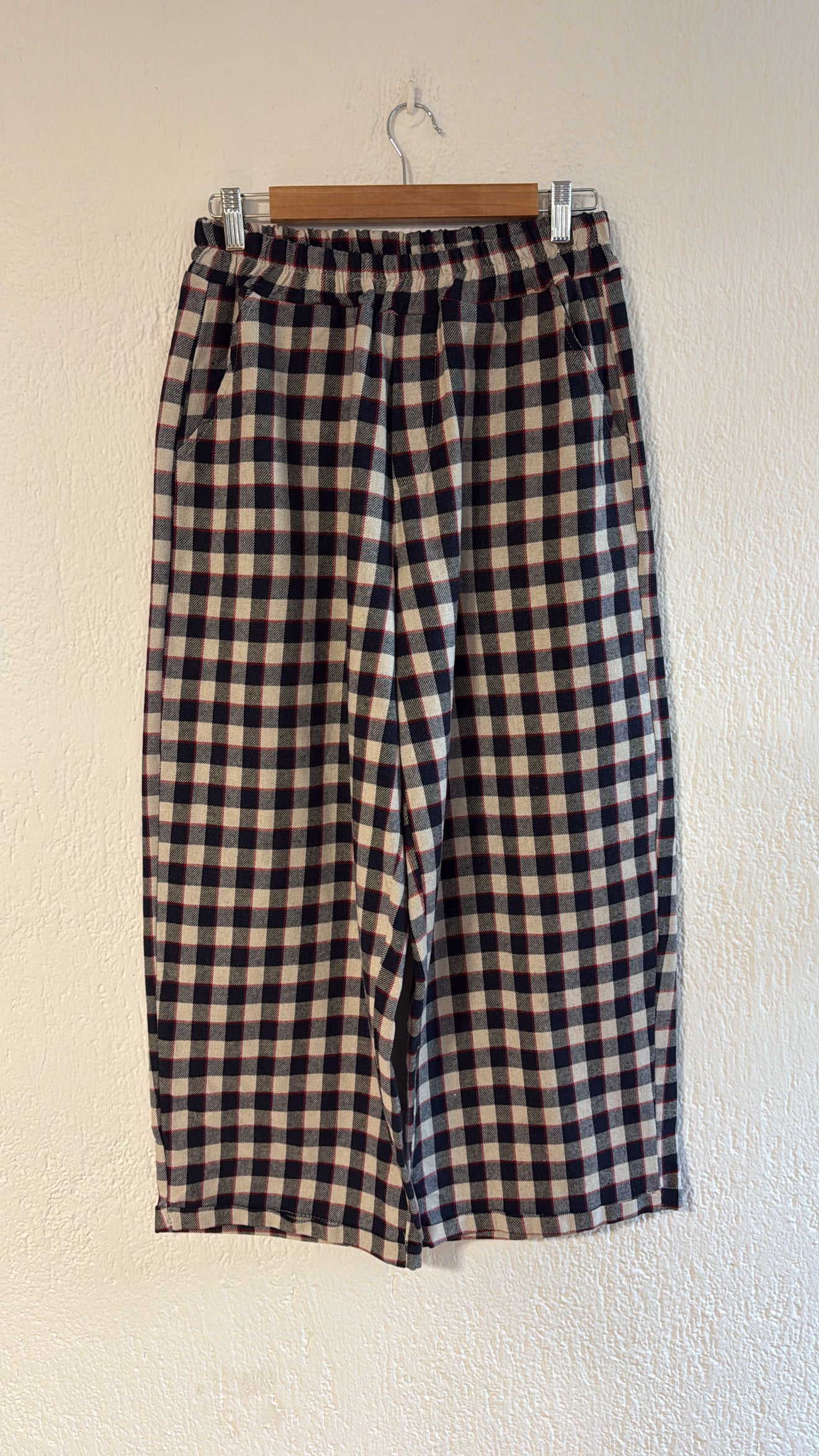 Pantalone Artù navy check
