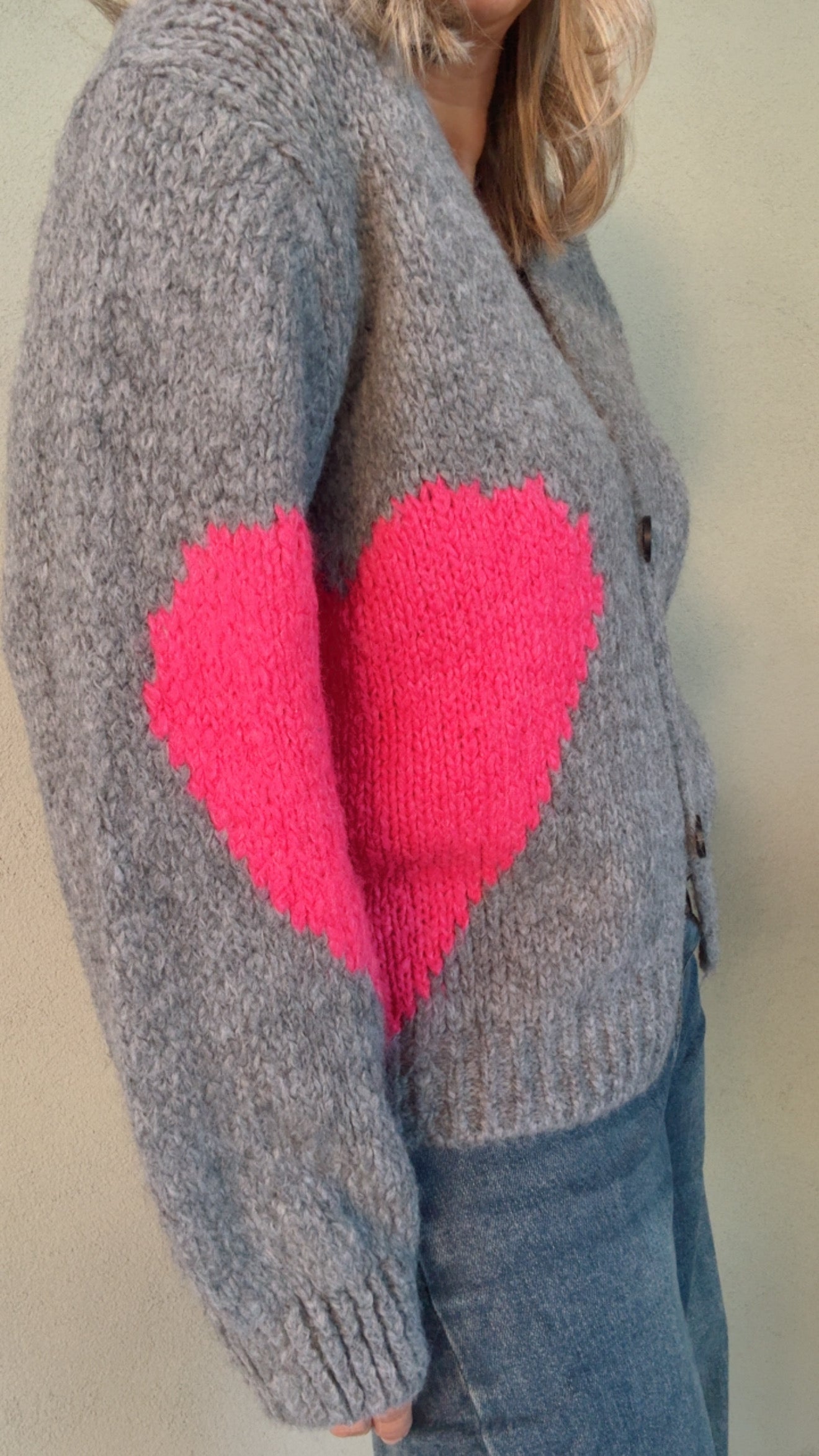 Cardigan Love grey