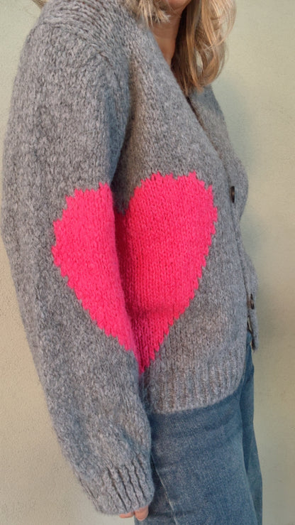 Cardigan Love grey
