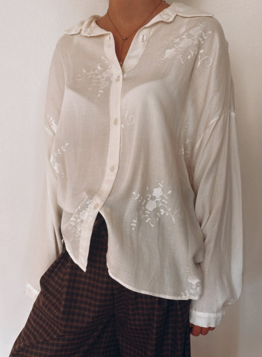 Camicia Flora white
