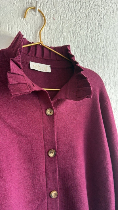 Cardigan Betty bordeaux