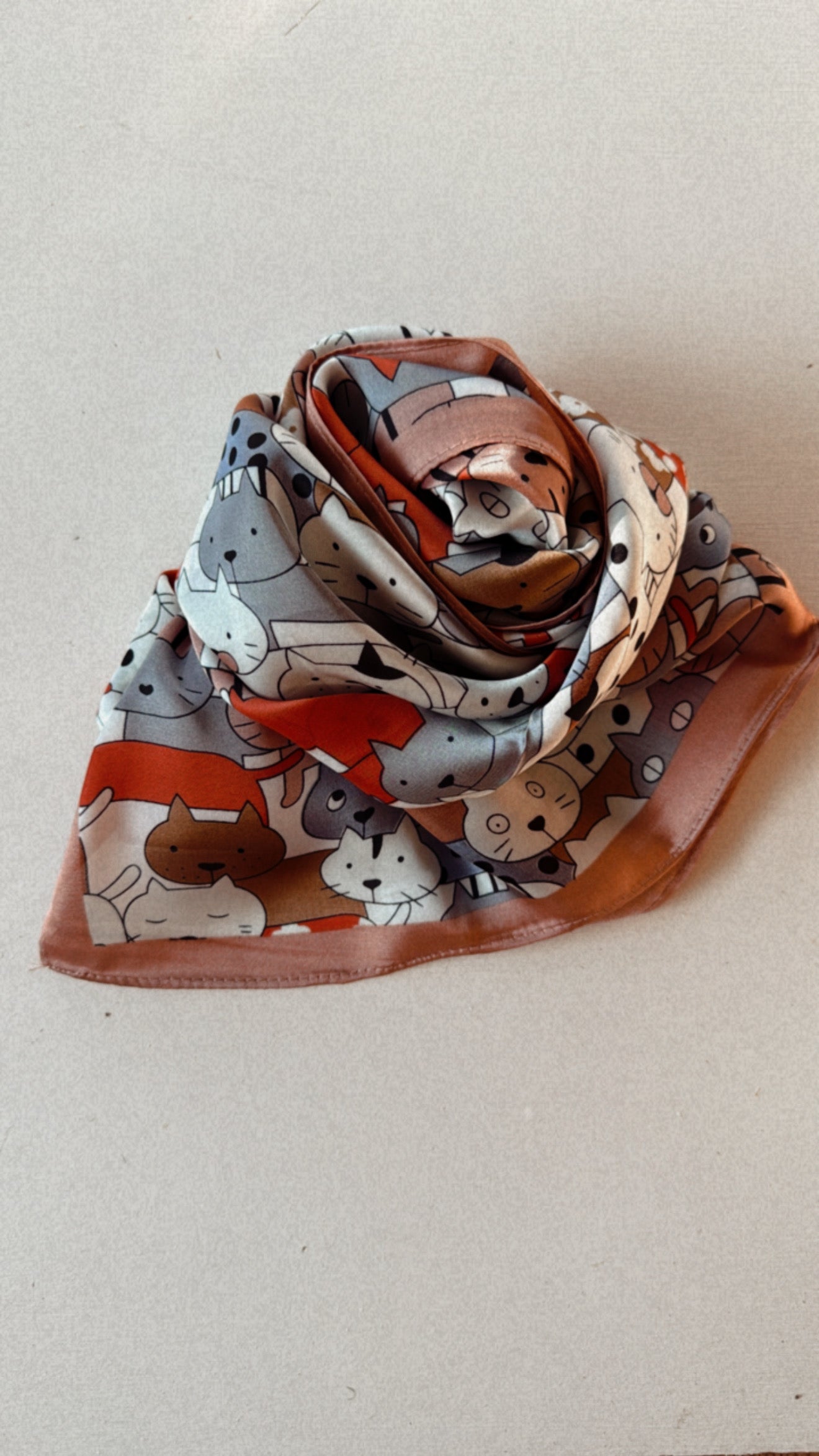 Foulard Les Chats rose