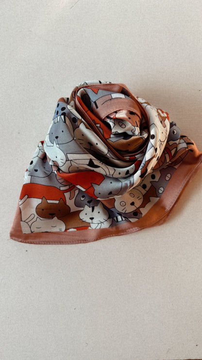 Foulard Les Chats rose