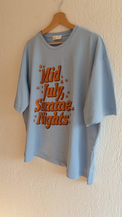 T-shirt Vintage azzurra