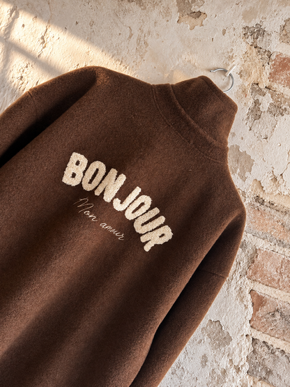 Camicia Felpa Bonjour choco