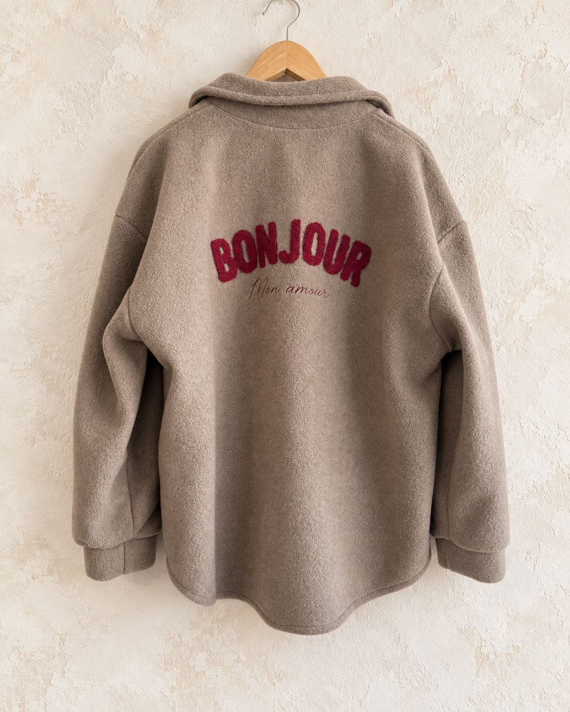 Camicia Felpa Bonjour taupe