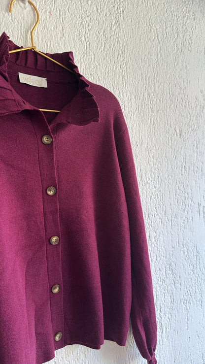 Cardigan Betty bordeaux