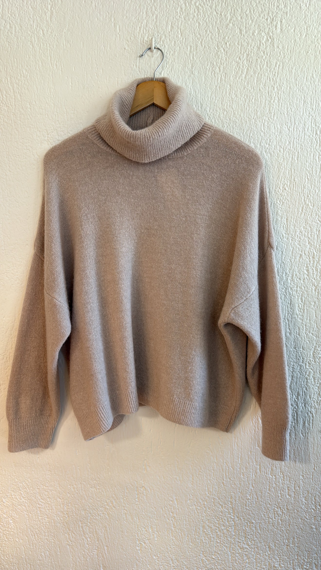 Maglia dolcevita ginger rosa polvere