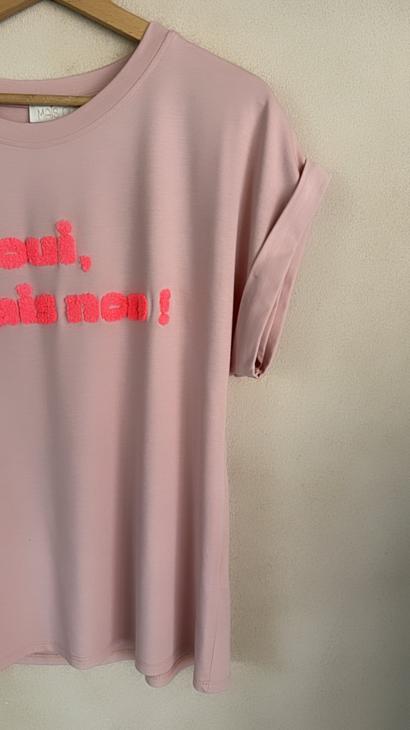 T-shirt OUI MAIS NON rosa