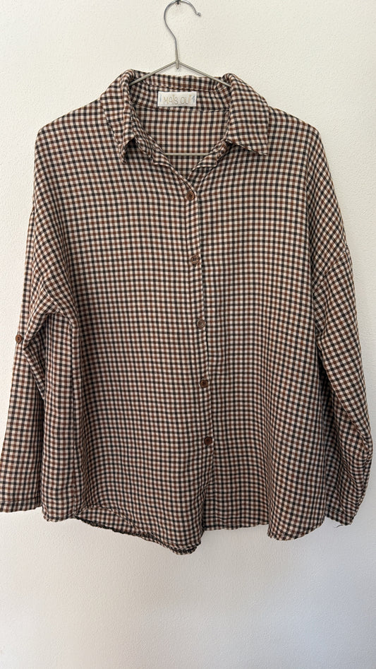 Camicia Wayne check choco