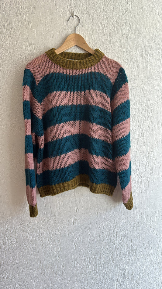 Maglia Natalina rosa-ottanio