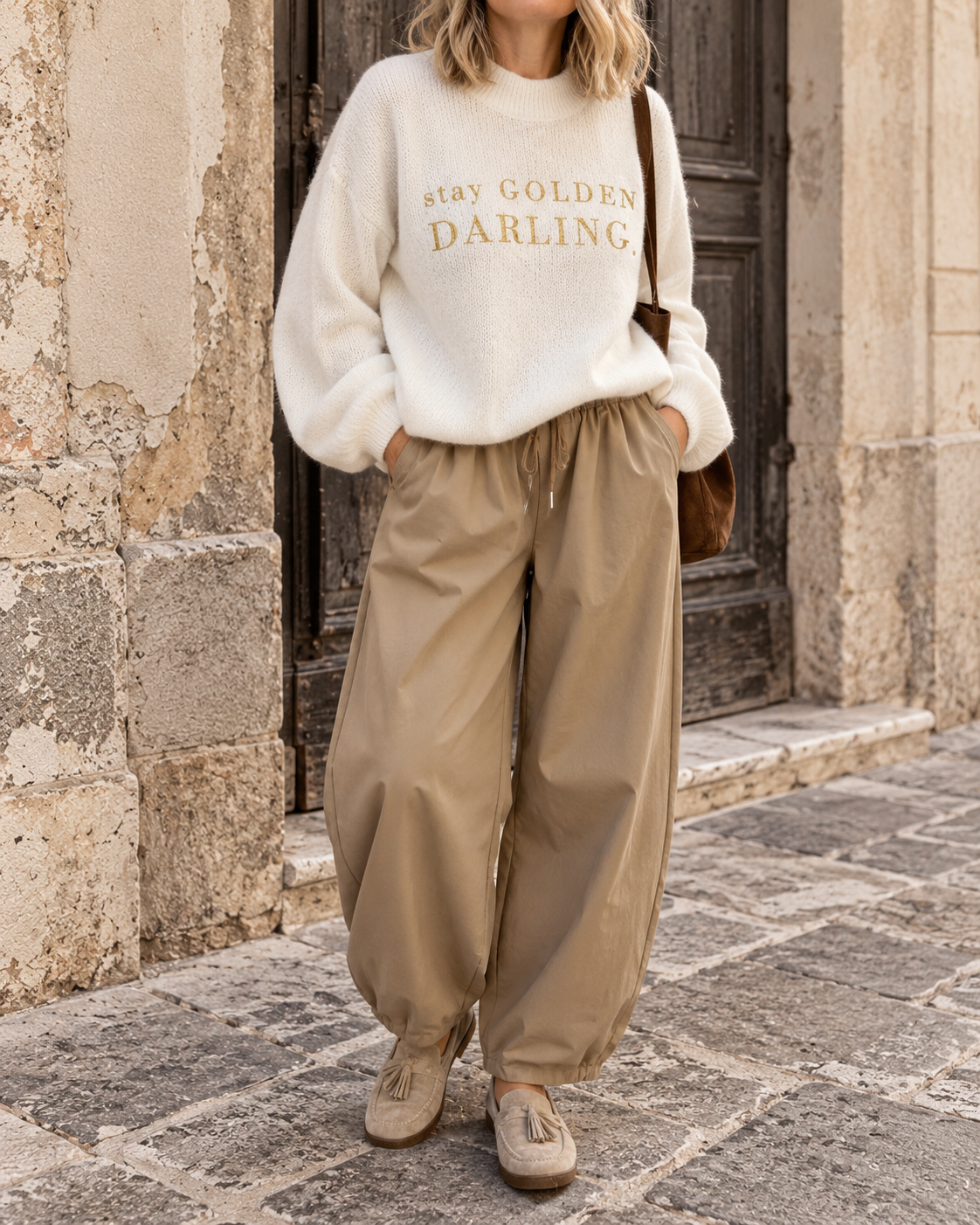 Pantalone Giuno sand