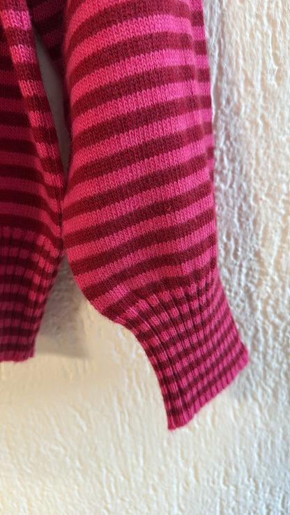 Maglia Dafne riga lampone e fucsia