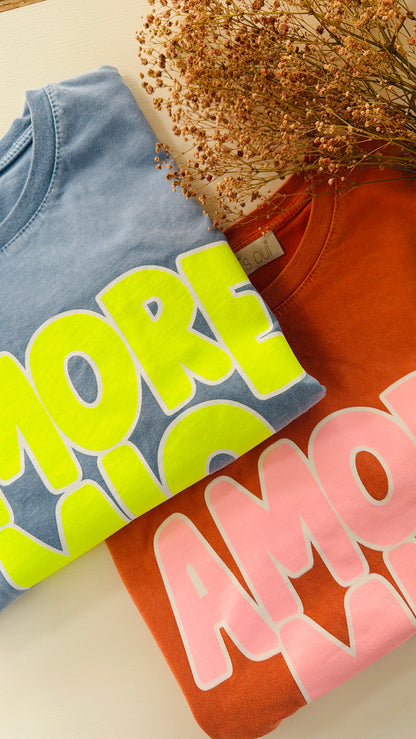 T-shirt AMORE MIO azzurra