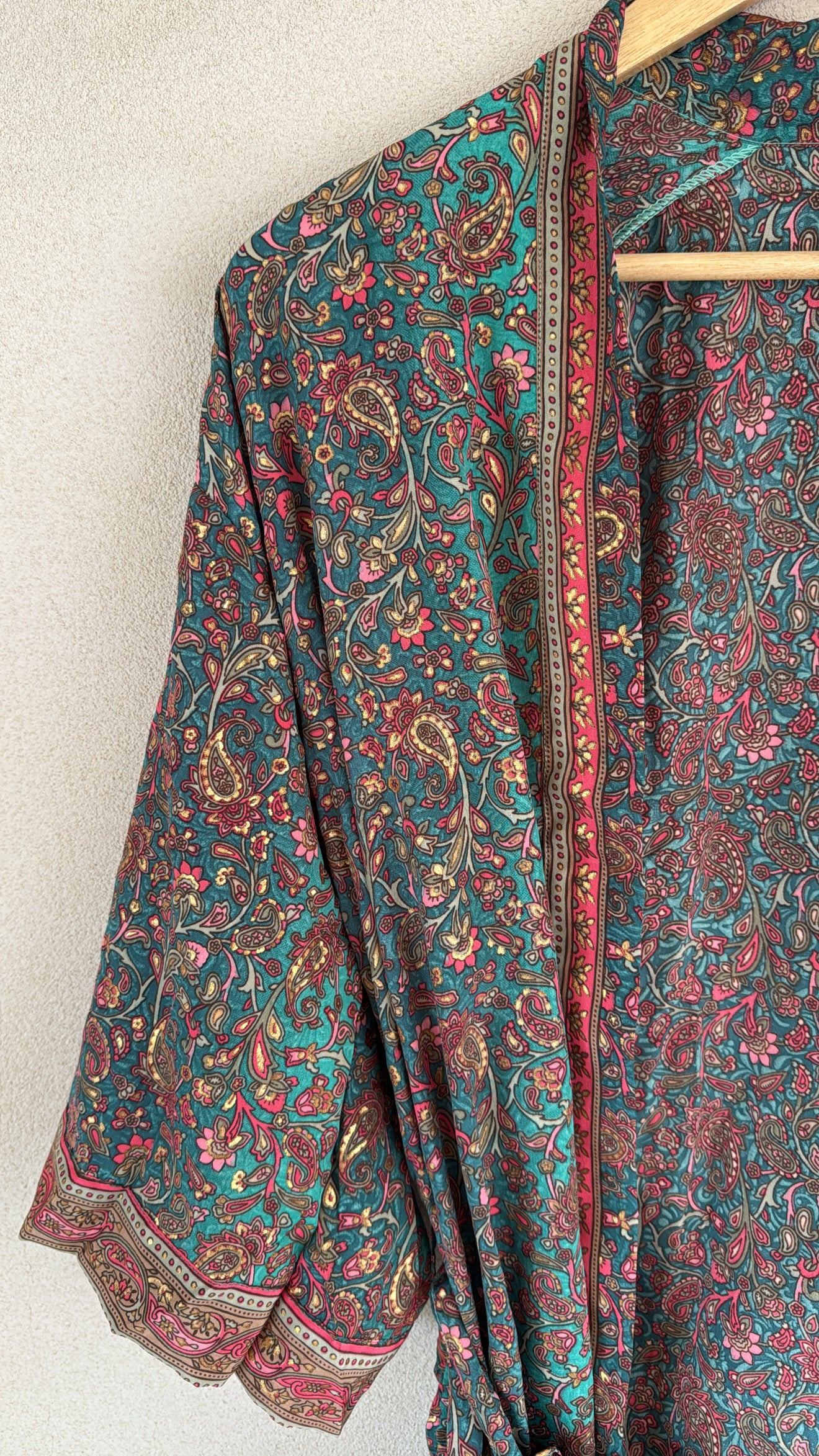 Caftano/vestaglia India verde brillante