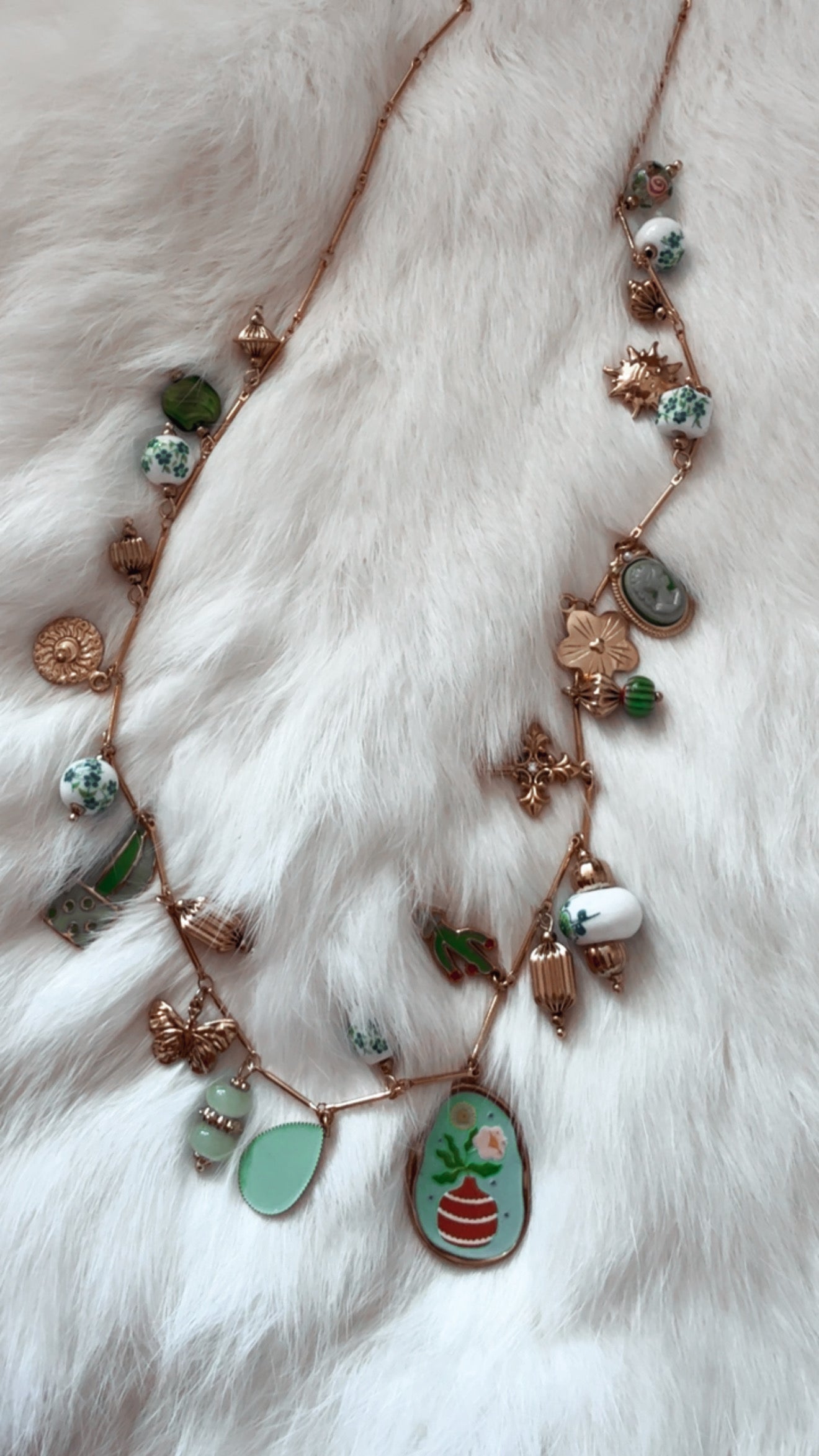 Collana Charms verde