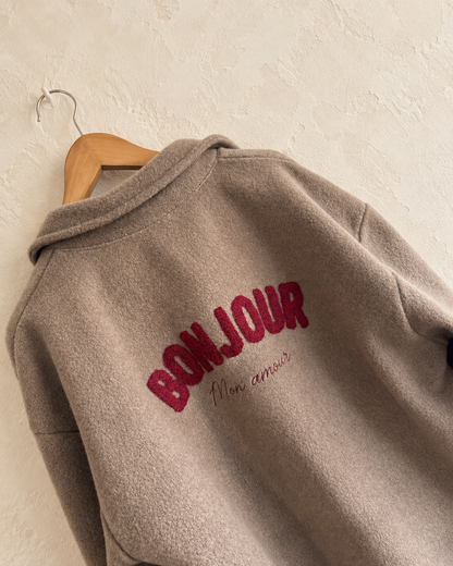 Camicia Felpa Bonjour taupe