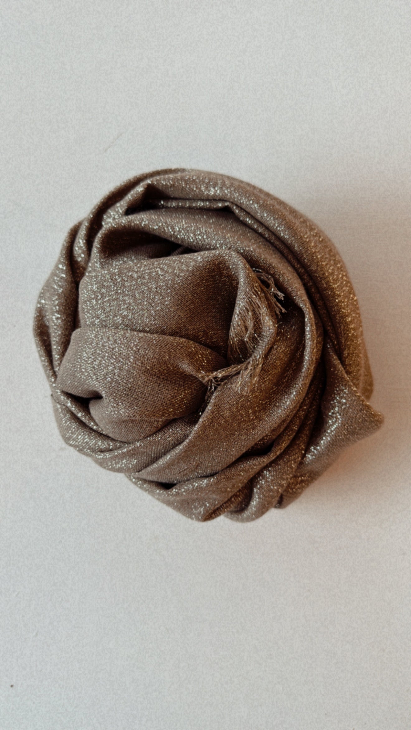 Sciarpa glitter bronze