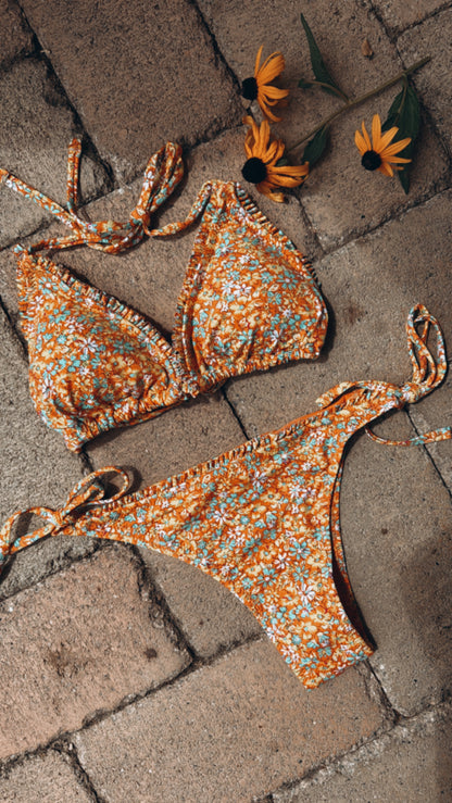 Bikini Saint-Tropez orange flowers
