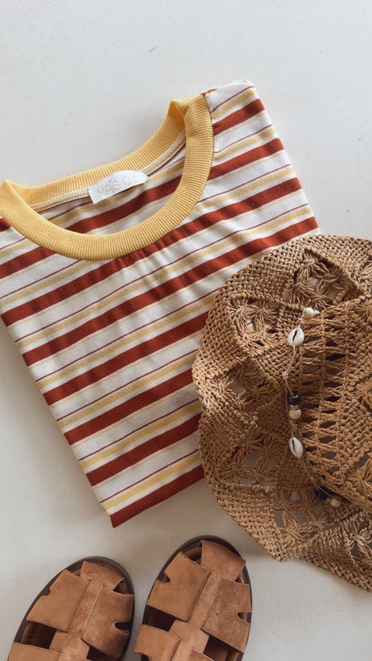 T-shirt Carola riga bruciato