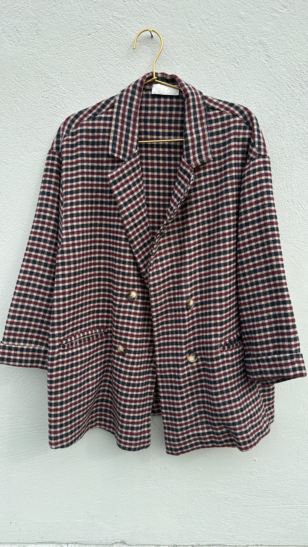 Giacca Scotland check burgundy