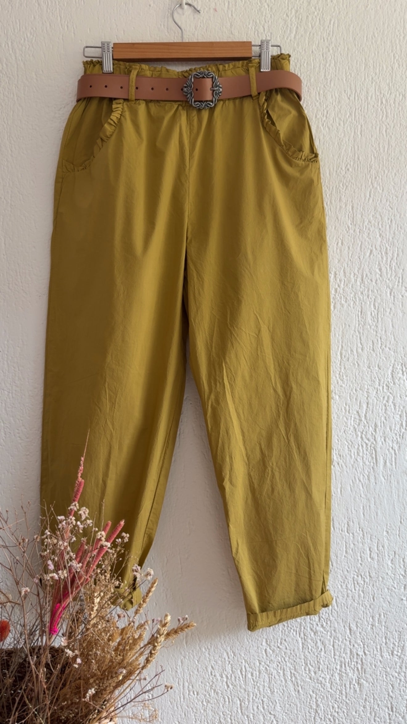 Pantalone Camille senape