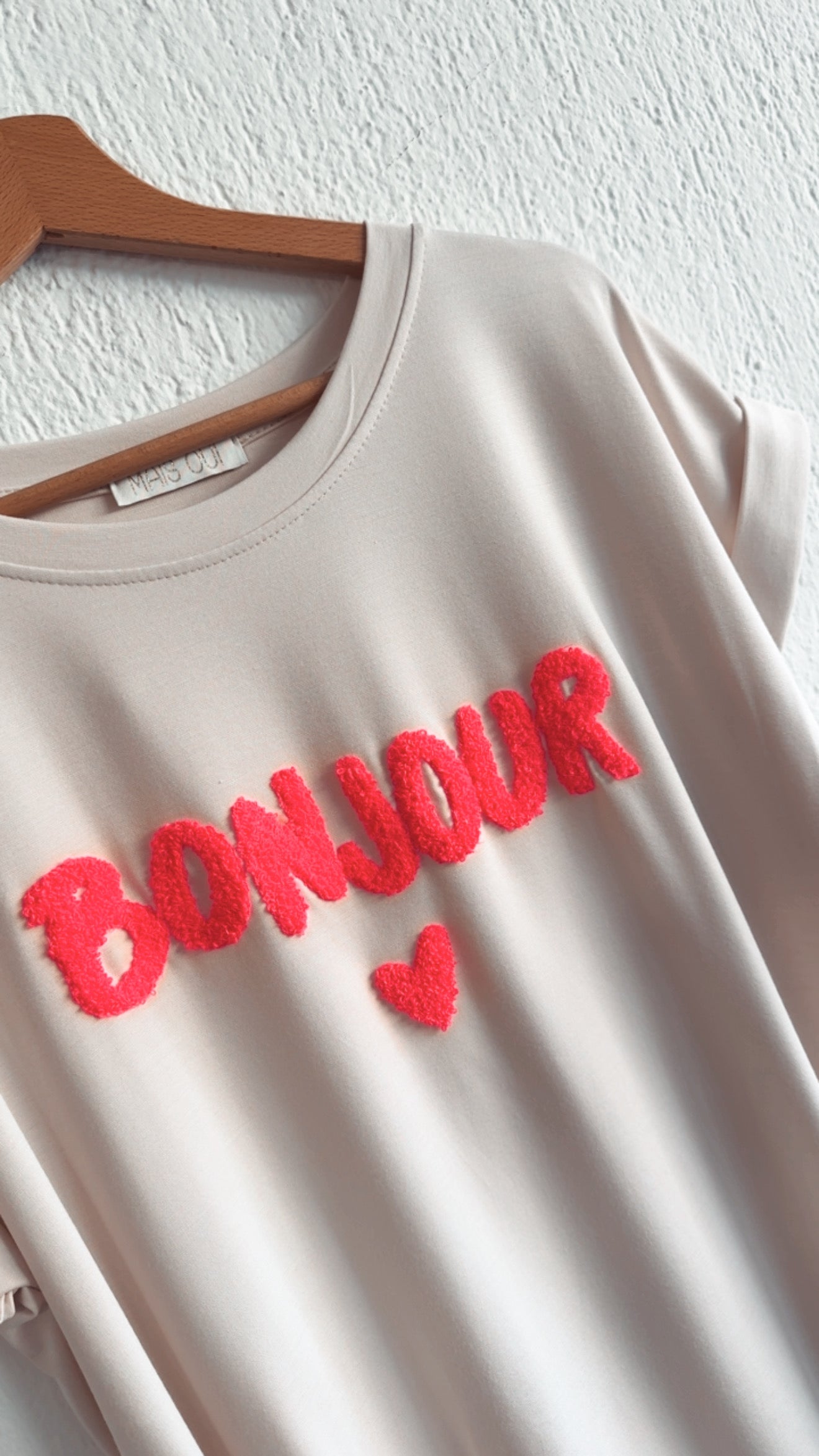 T-shirt Bonjour natural