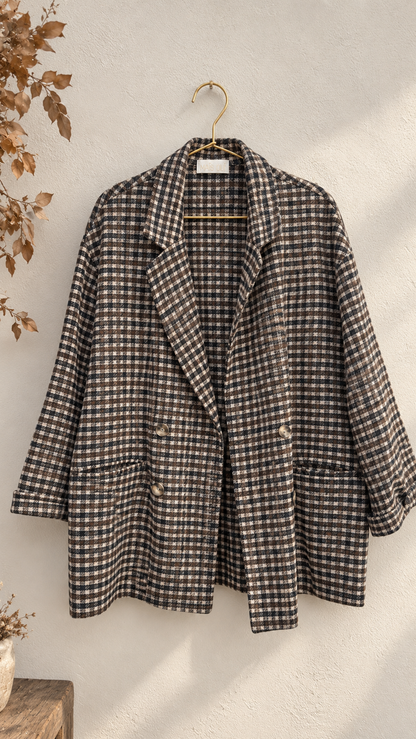 Giacca Scotland check navy