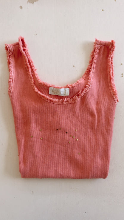 Canotta Fluffy vintage rose