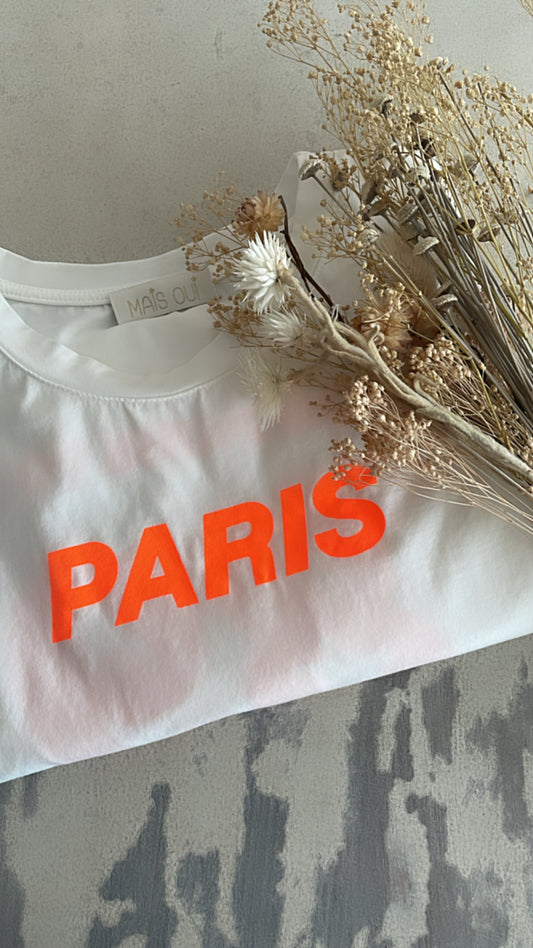 T-shirt Paris bianca