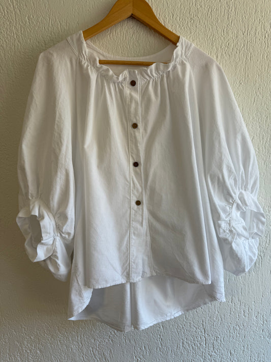 Camicia Angel microcostina bianca