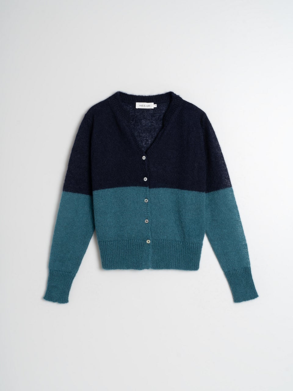 Cardigan bi-colore