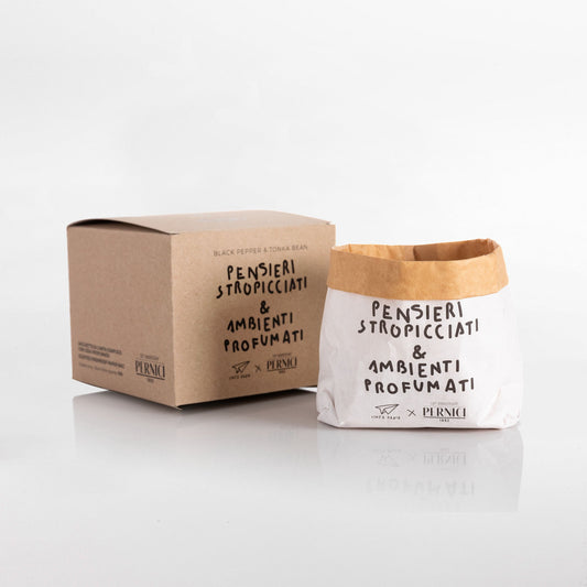 Candela Pensieri Stropicciati & Ambienti Profumati – Black Pepper & Tonka Bean